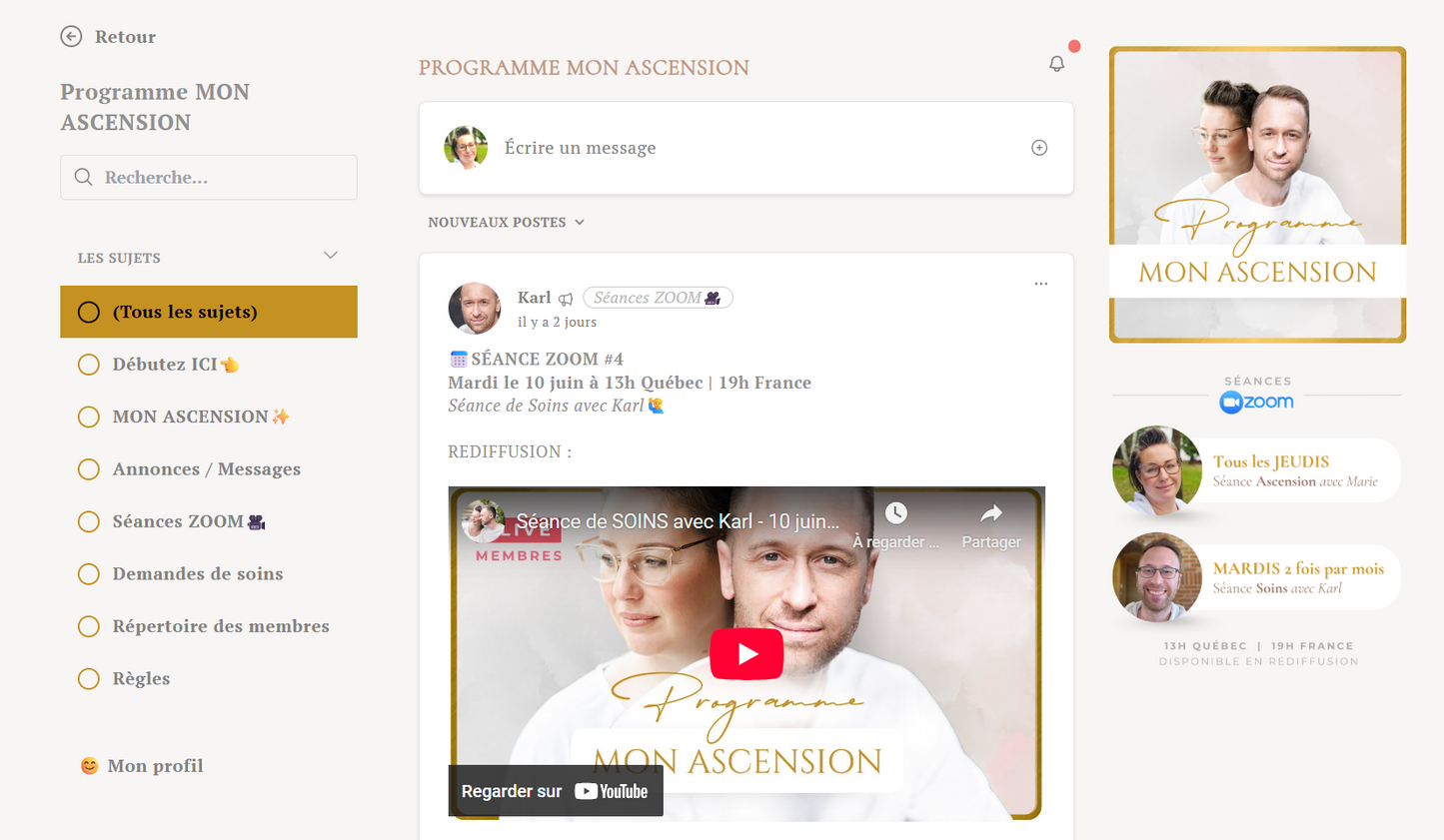 Programme Mon Ascension