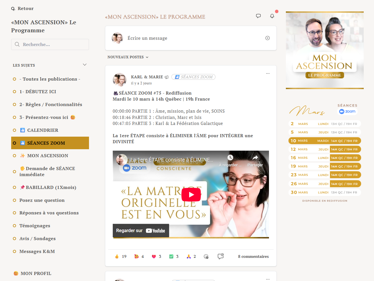 Programme «Mon Ascension»